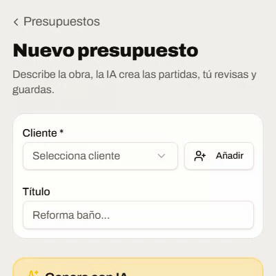 Revoko — genera un presupuesto con IA